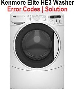Kenmore Elite HE3 Washer Error Codes